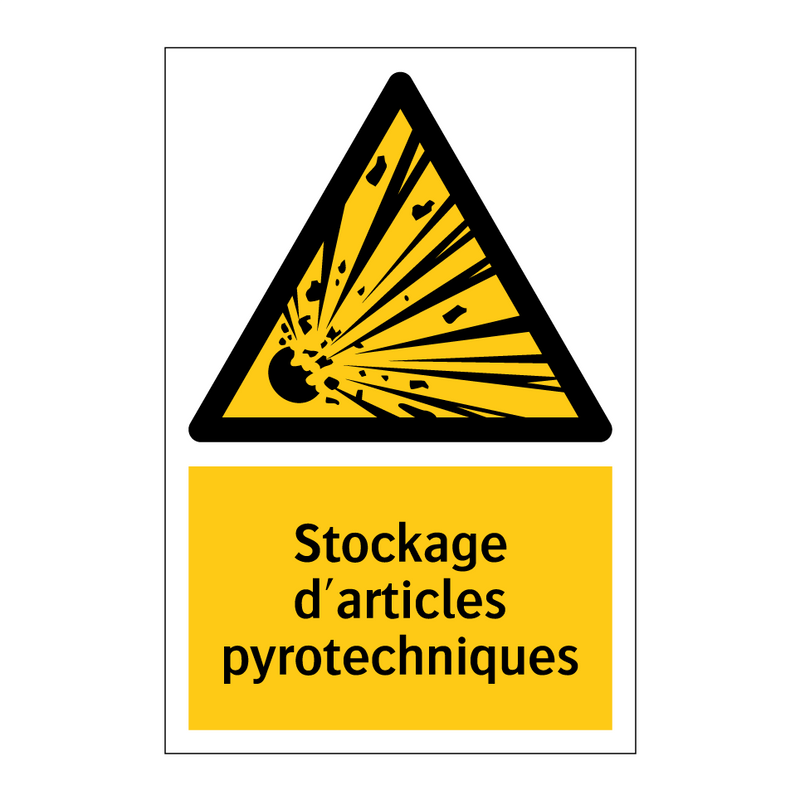 Stockage d'articles pyrotechniques