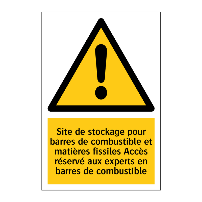 Site de stockage pour barres de combustible et matières fissiles Accès réservé aux experts en barres de combustible