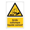 Acide sulfurique liquide corrosif