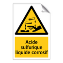 Acide sulfurique liquide corrosif