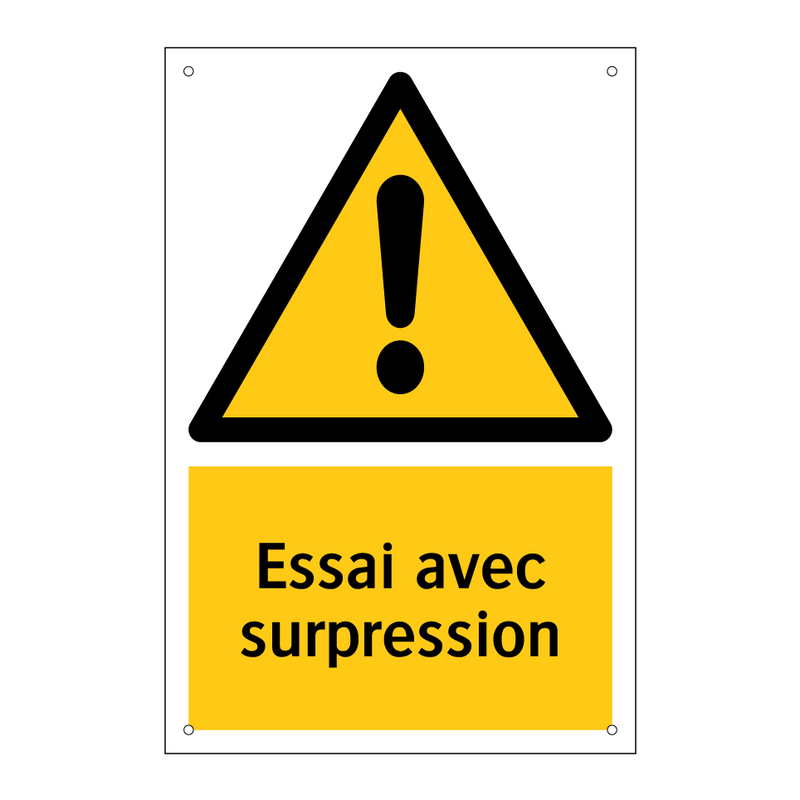 Essai avec surpression