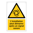 L'installation peut démarrer après un signal sonore