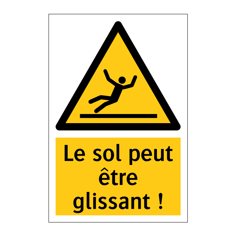 Le sol peut être glissant !