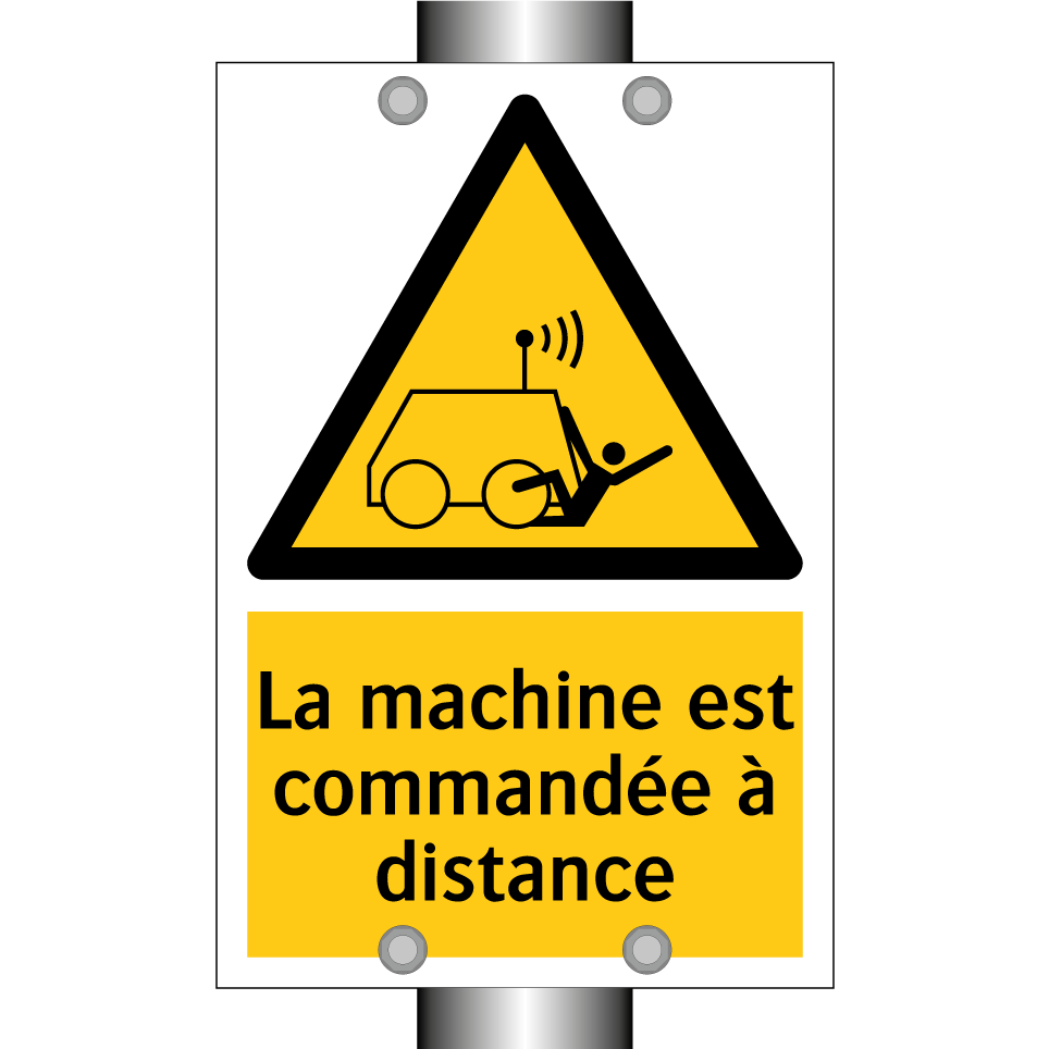 La machine est commandée à distance
