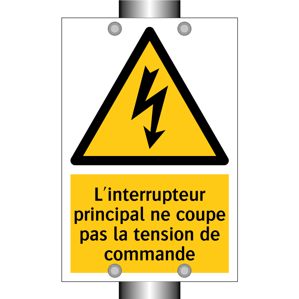 L'interrupteur principal ne coupe pas la tension de commande