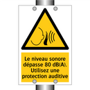 Le niveau sonore dépasse 80 dB(A). Utilisez une protection auditive