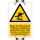 Risque de trébuchement ! Attention installations souterraines dans toute la zone, ne quittez pas les chemins pavés !