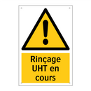 Rinçage UHT en cours