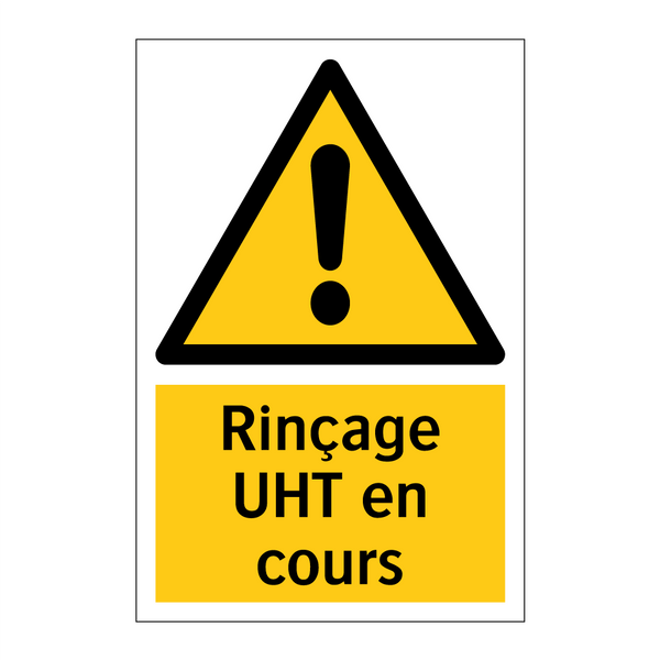 Rinçage UHT en cours