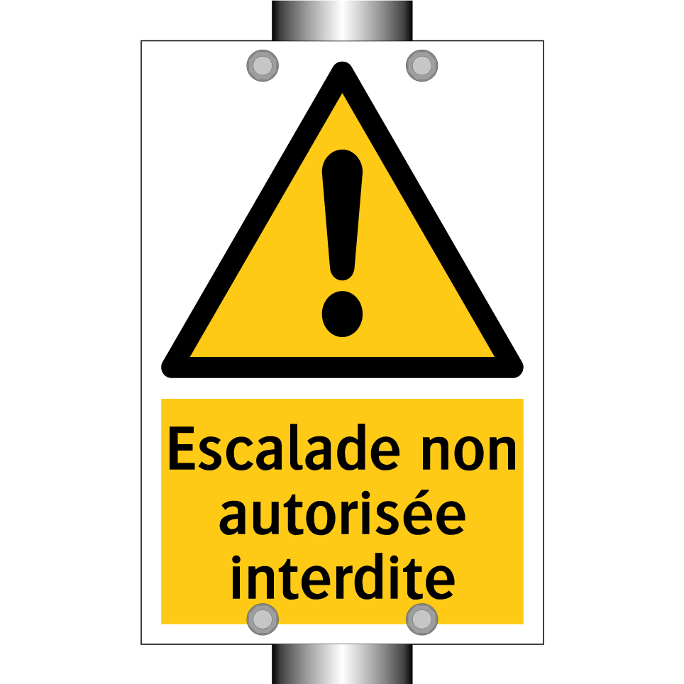Escalade non autorisée interdite