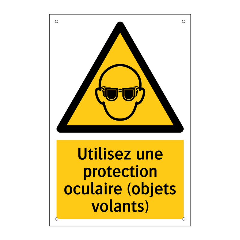 Utilisez une protection oculaire (objets volants)