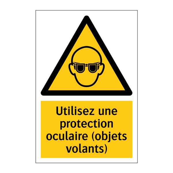 Utilisez une protection oculaire (objets volants)