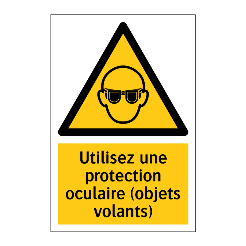 Utilisez une protection oculaire (objets volants)