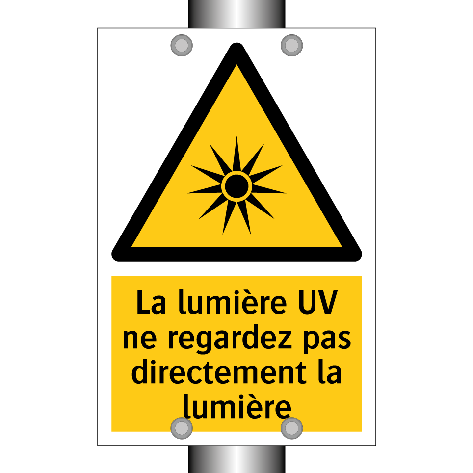 La lumière UV ne regardez pas directement la lumière