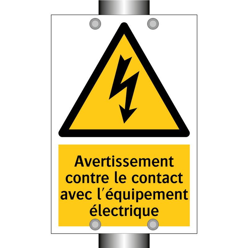 Avertissement contre le contact avec l'équipement électrique