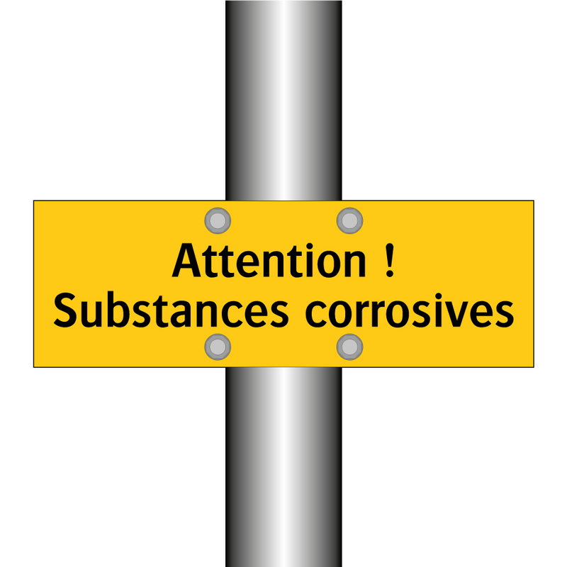 Attention ! Substances corrosives