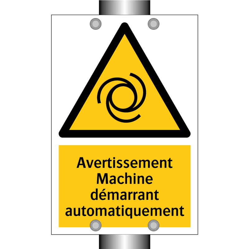 Avertissement Machine démarrant automatiquement