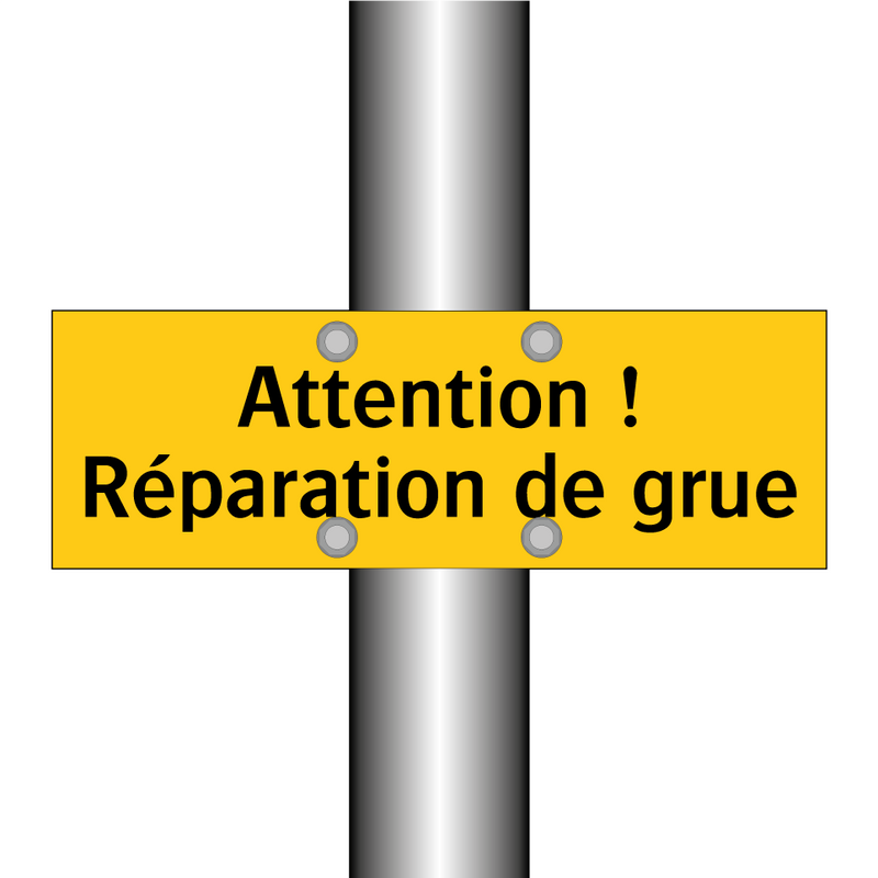 Attention ! Réparation de grue