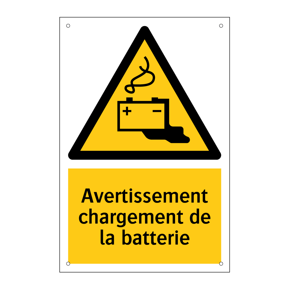 Avertissement chargement de la batterie