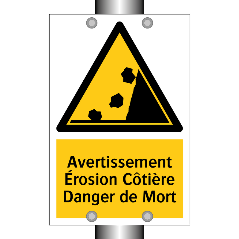 Avertissement Érosion Côtière Danger de Mort