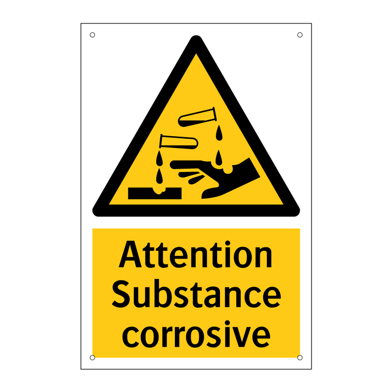 Attention Substance corrosive