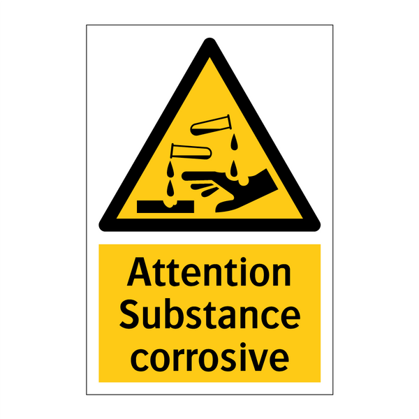 Attention Substance corrosive