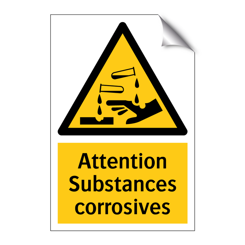 Attention Substances corrosives