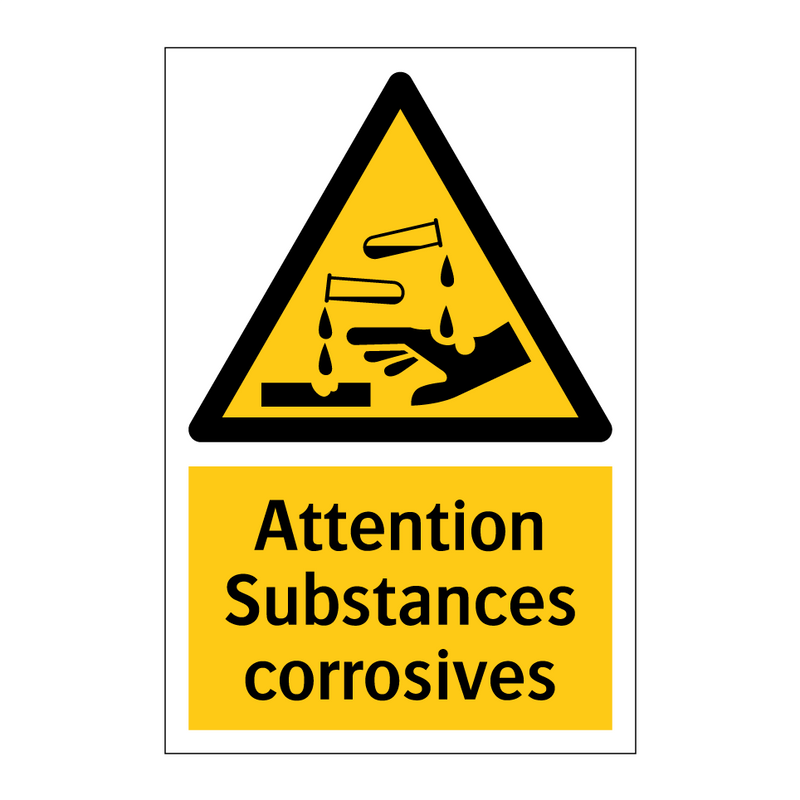 Attention Substances corrosives