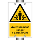 Avertissement Danger d'écrasement