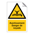 Avertissement Danger de noyade