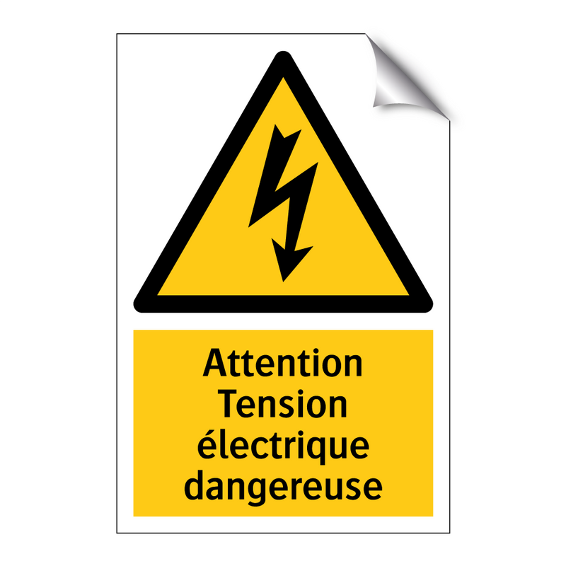 Attention Tension électrique dangereuse