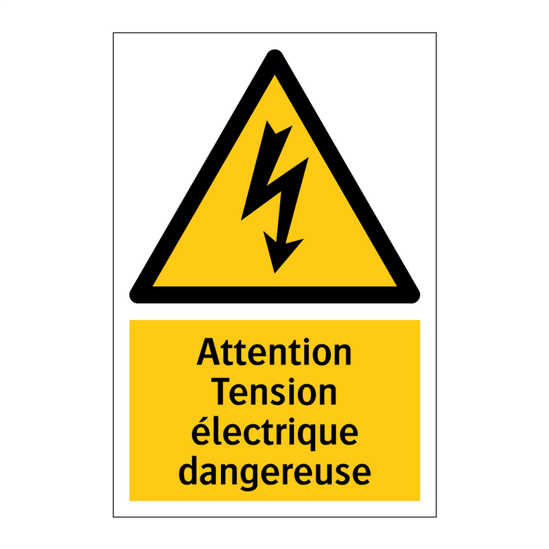 Attention Tension électrique dangereuse