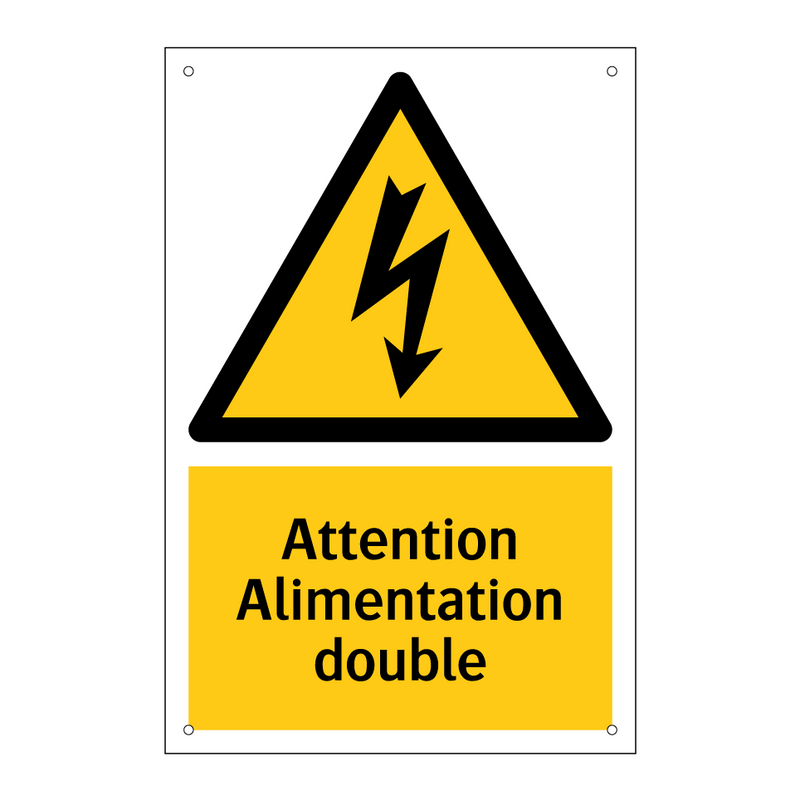Attention Alimentation double