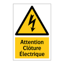 Attention Clôture Électrique