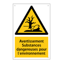 Avertissement Substances dangereuses pour l'environnement