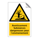 Avertissement Substances dangereuses pour l'environnement