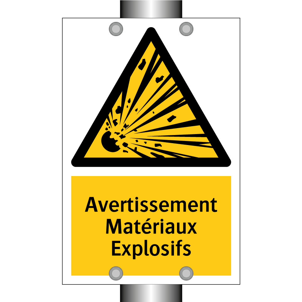 Avertissement Matériaux Explosifs