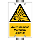 Avertissement Matériaux Explosifs