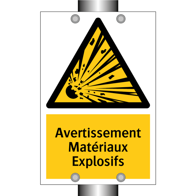 Avertissement Matériaux Explosifs