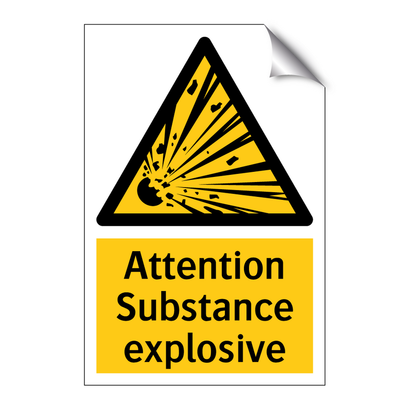 Attention Substance explosive