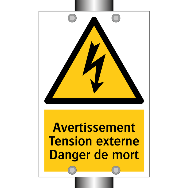 Avertissement Tension externe Danger de mort