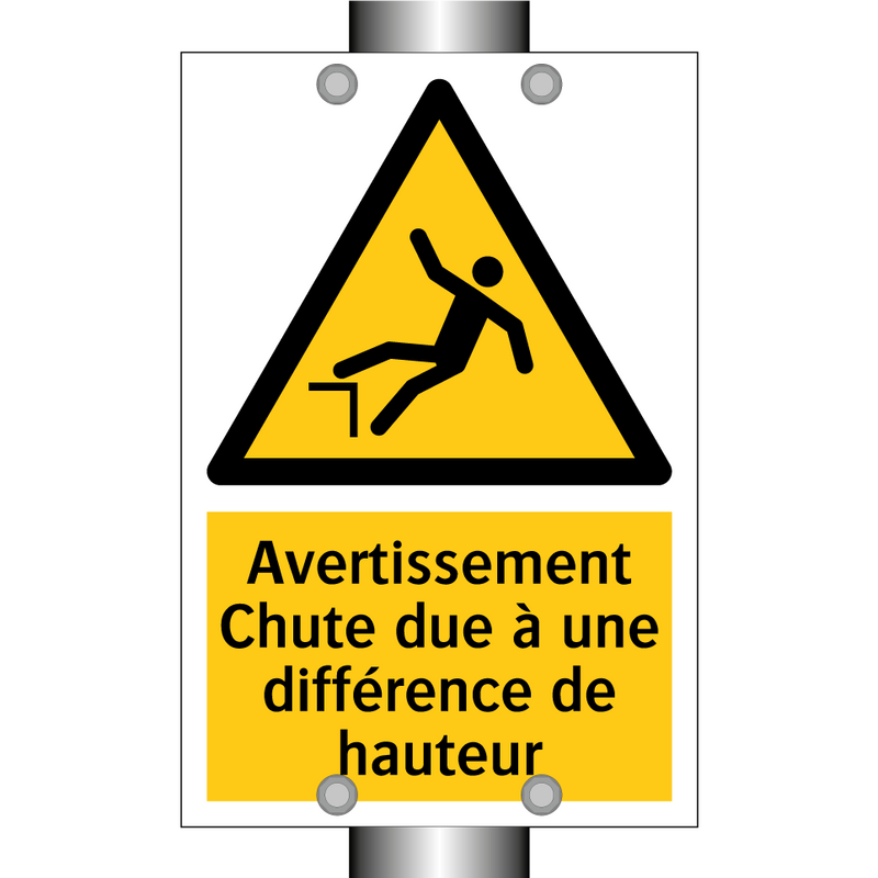 Avertissement Chute due à une différence de hauteur