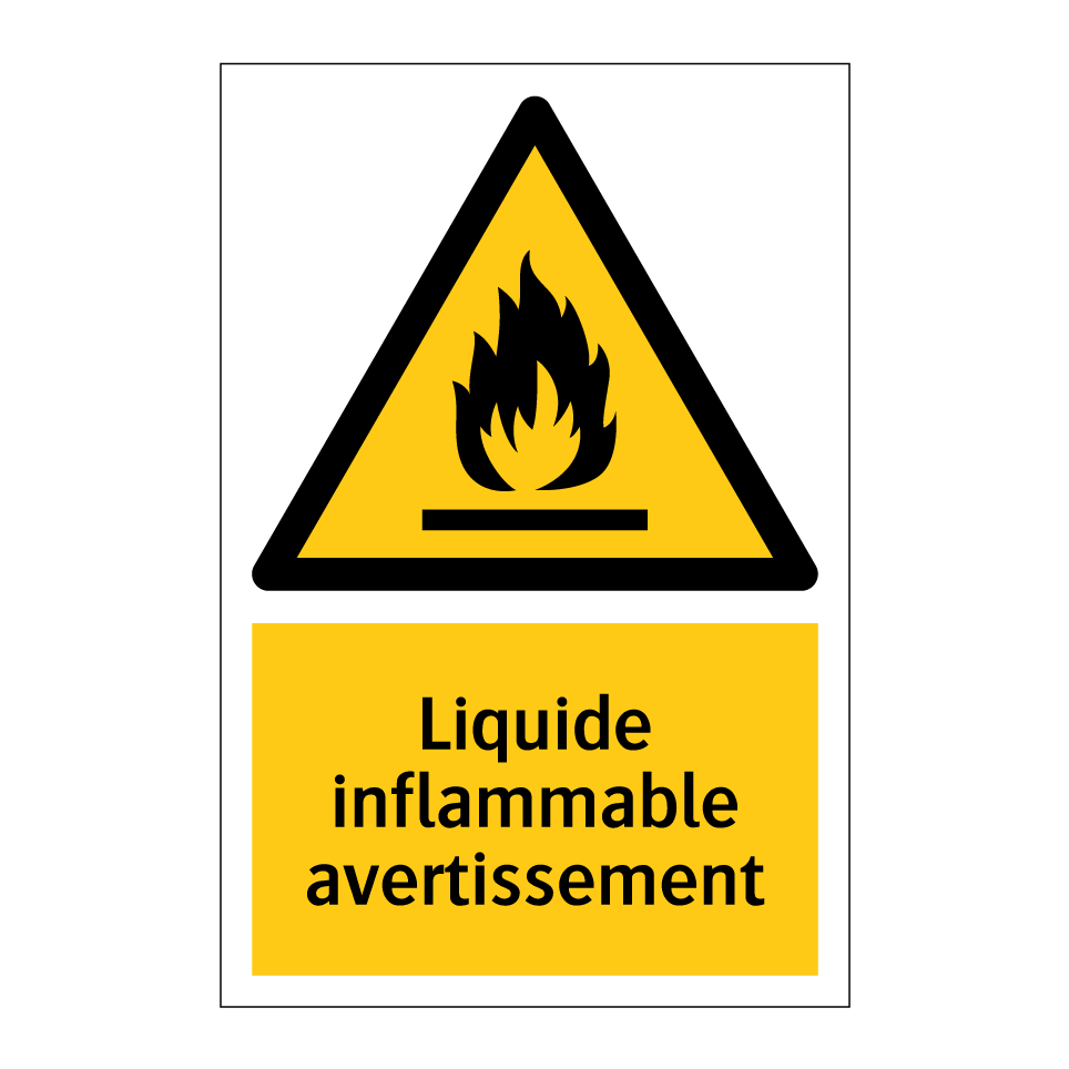 Liquide Inflammable Avertissement Panneau SignOnline FR W6182 liquide-inflammable-avertissement-panneau-signonline-fr-w6182