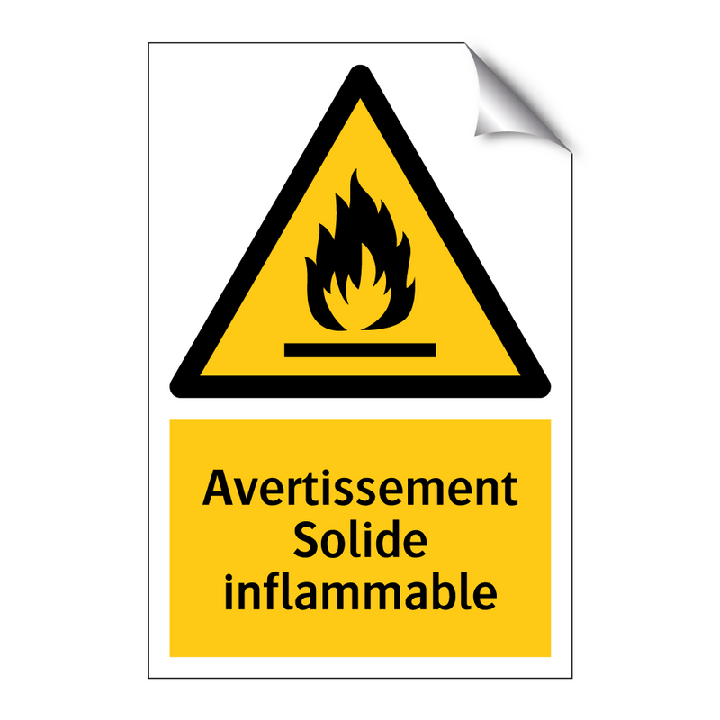 Avertissement Solide inflammable