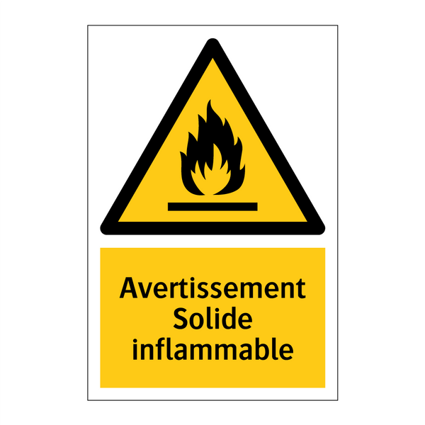 Avertissement Solide inflammable