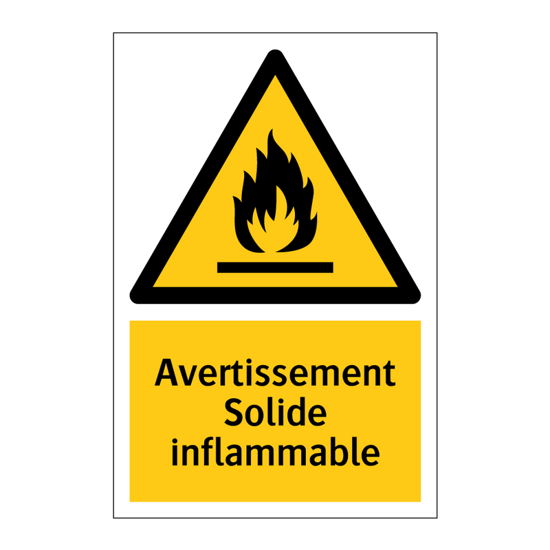 Avertissement Solide inflammable