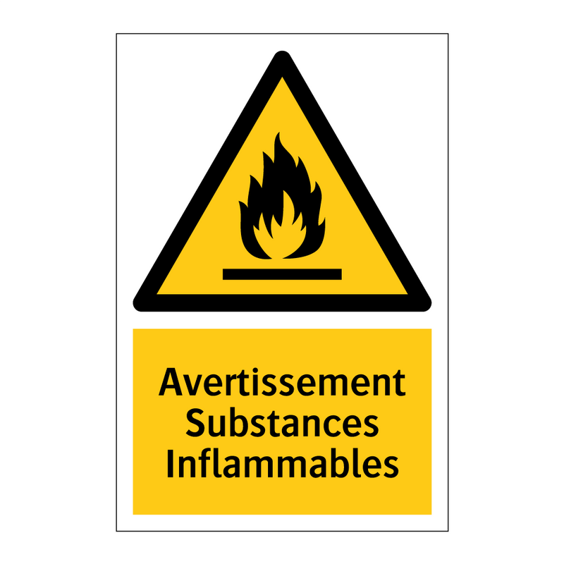 Avertissement Substances Inflammables