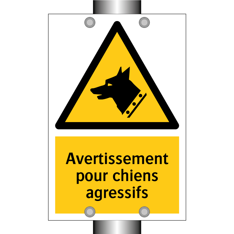 Avertissement pour chiens agressifs