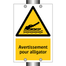 Avertissement pour alligator