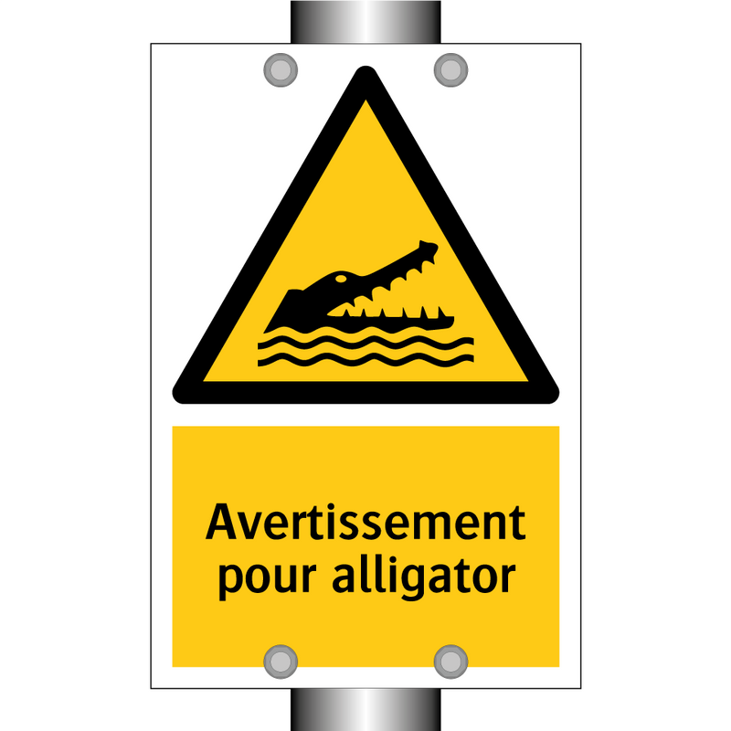 Avertissement pour alligator